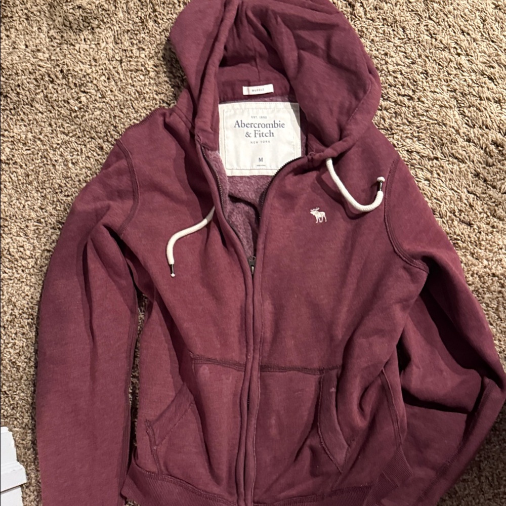 Abercrombie & Fitch Maroon Hoodie